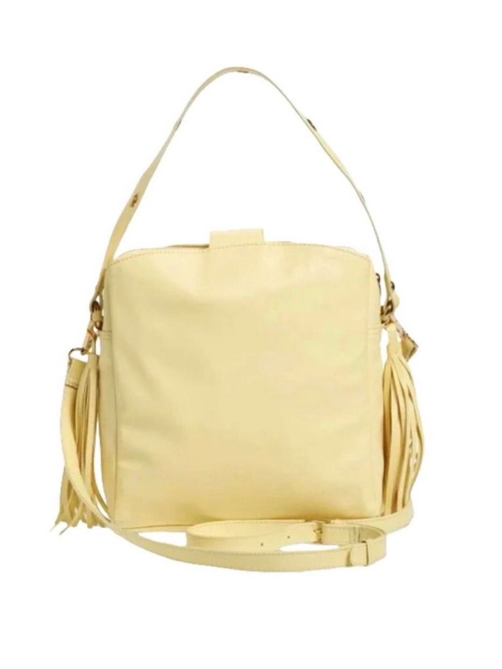 Area Stars Top Handle Fringe Crossbody Bag - Butter - PCSBG214